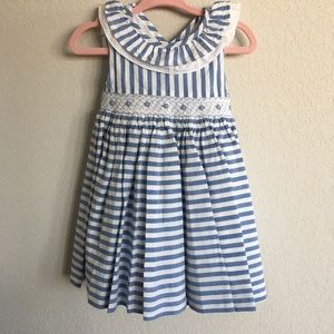 Kidiwi Blue White Sleeveless Dress Baby